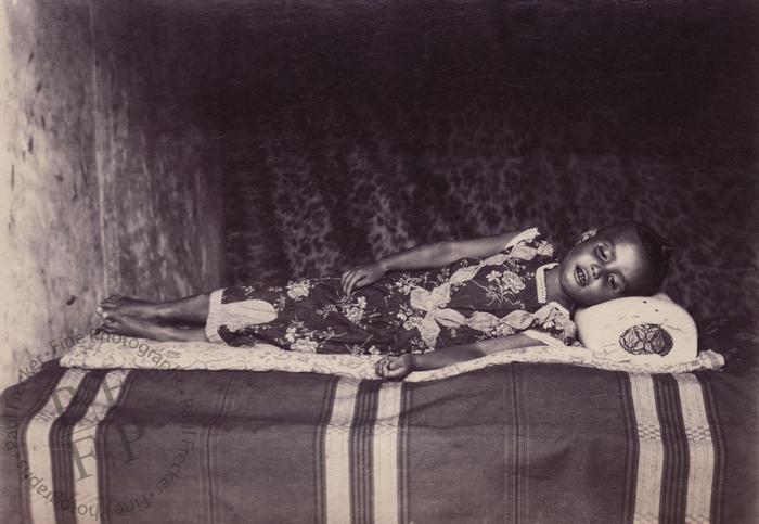 Girl on a bed