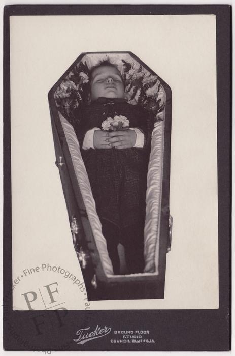 Boy in a coffin