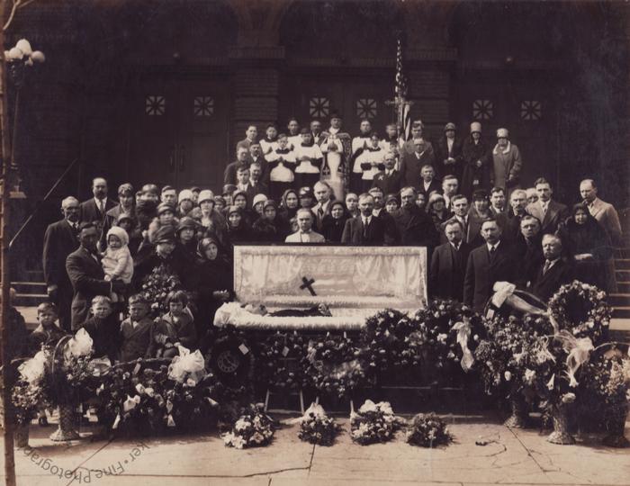 On the steps of St Anthony's I