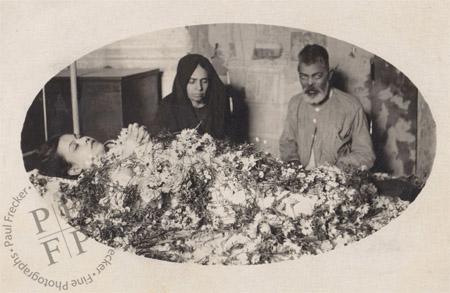 Woman covered with flowers