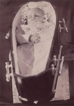 Baby in a coffin